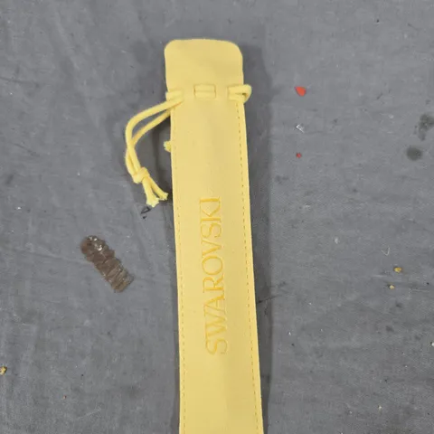 SWAROVSKI CRYSTAL BALLPOINT PEN WITH YELLOW POUCH
