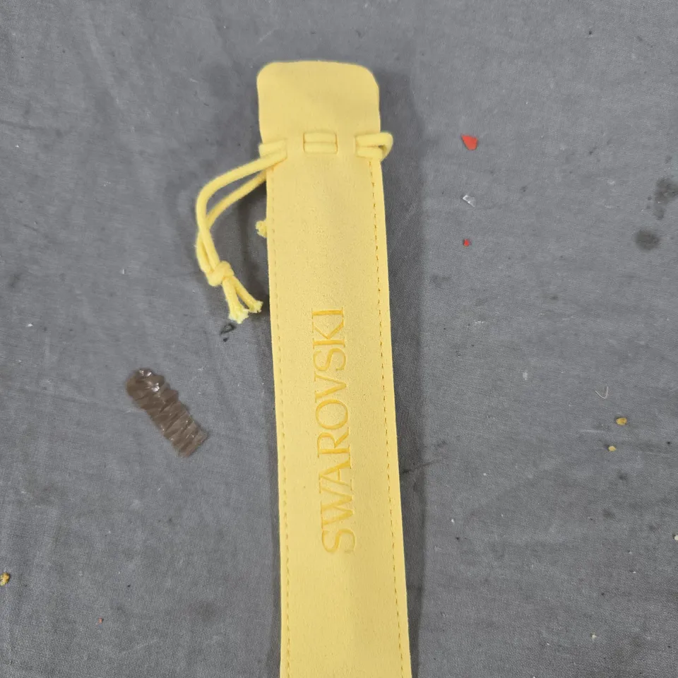 SWAROVSKI CRYSTAL BALLPOINT PEN WITH YELLOW POUCH