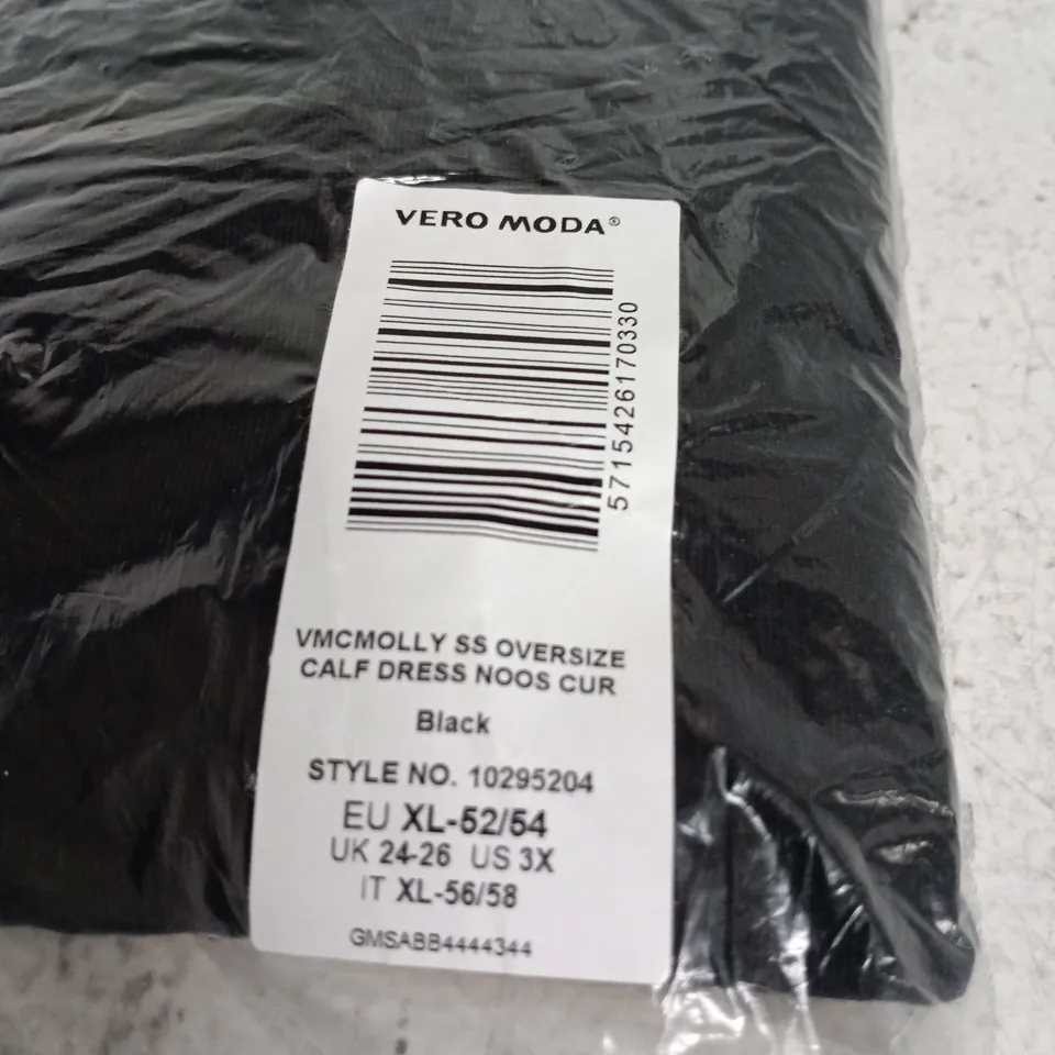 VERO MODA MOLLY OVERSIZE CALF DRESS – BLACK, UK 24-26