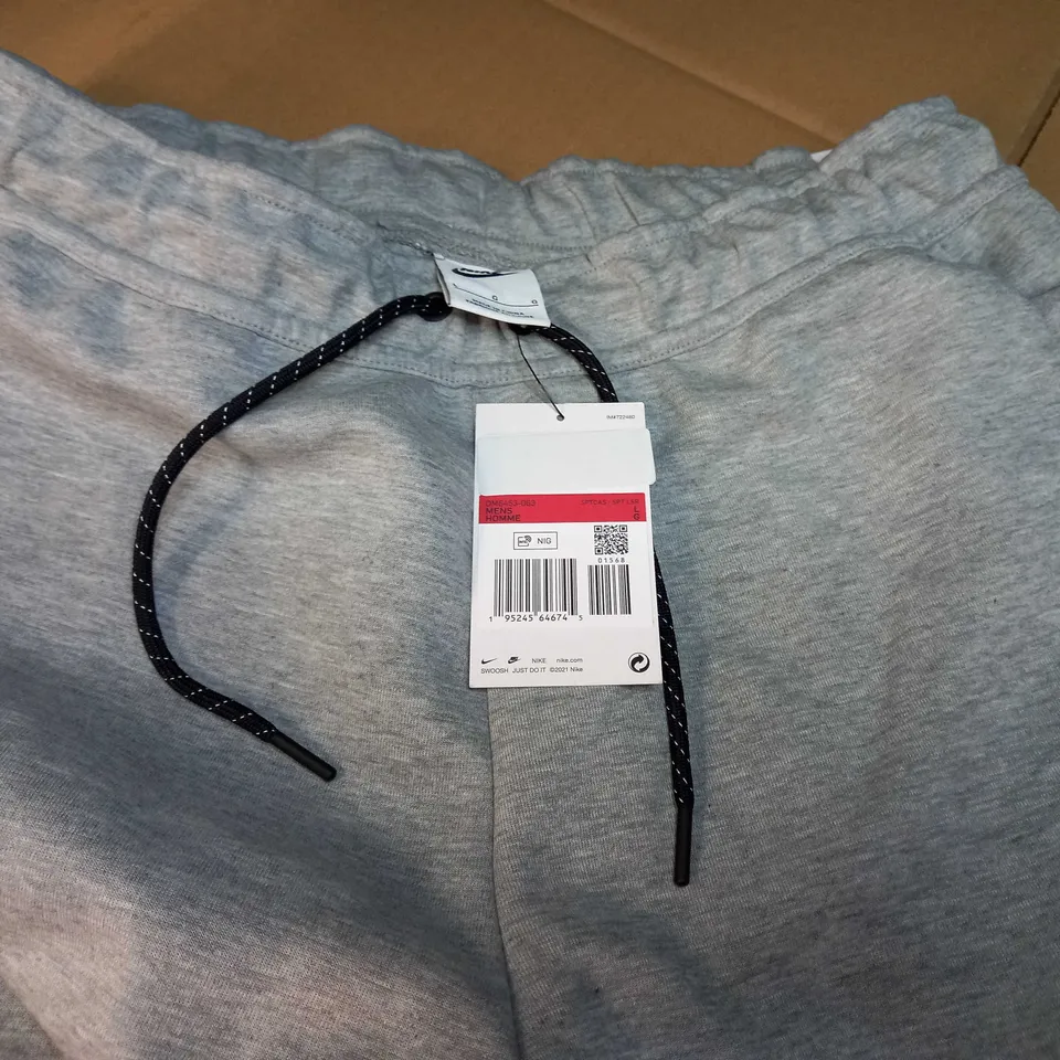 NIKE MENS GREY MARL/LOGO JOGGERS - LARGE
