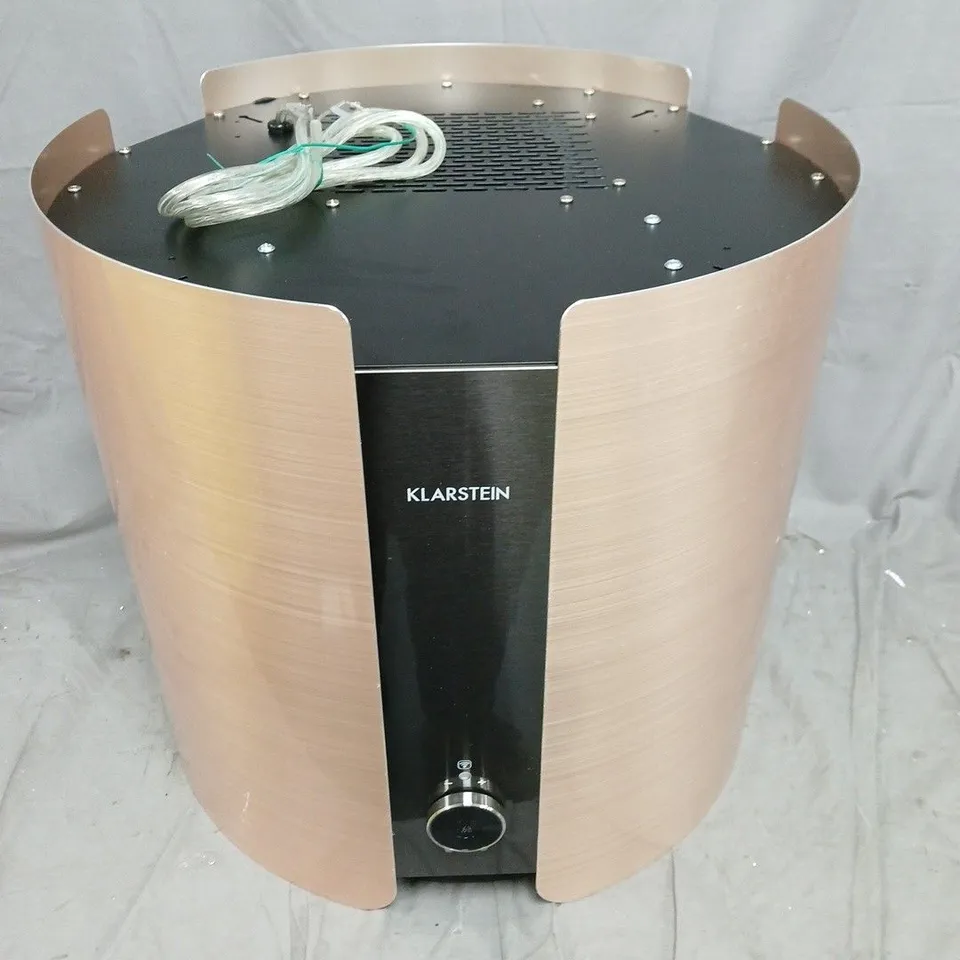 BOXED KLARSTEIN SKYFALL SMART 45 CM AIR RECIRCULATION 402 M³/H LED STAINLESS STEEL ISLAND HOOD - GOLD COLOUR