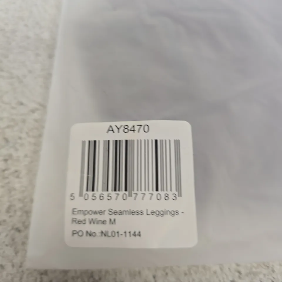 BAGGED AYBL EMPOWER SEAMLESS LEGGINGS – RED WINE, UK M