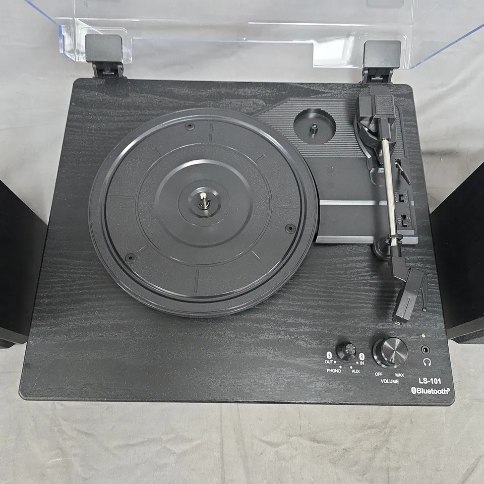 BOXED LENCO LS-101BK BLUETOOTH TURNTABLE WITH SPEAKERS