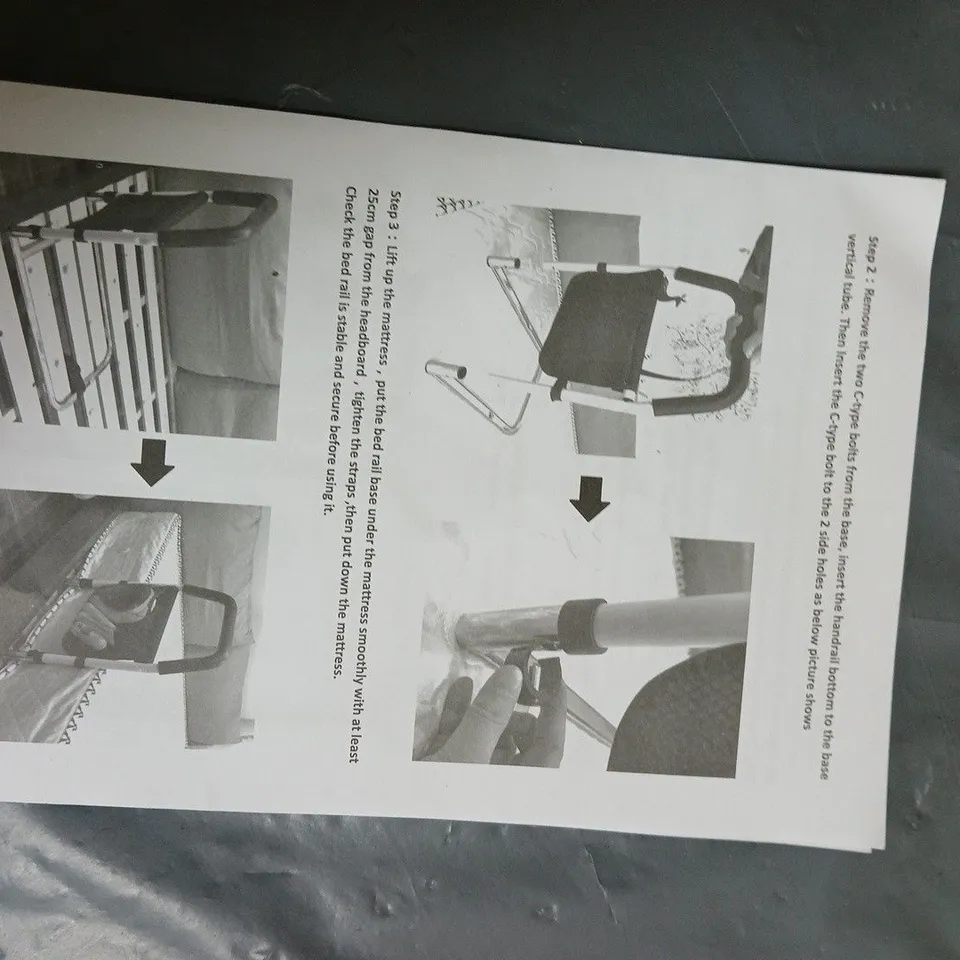 BED SAFETY RAIL WITH USER MANUAL