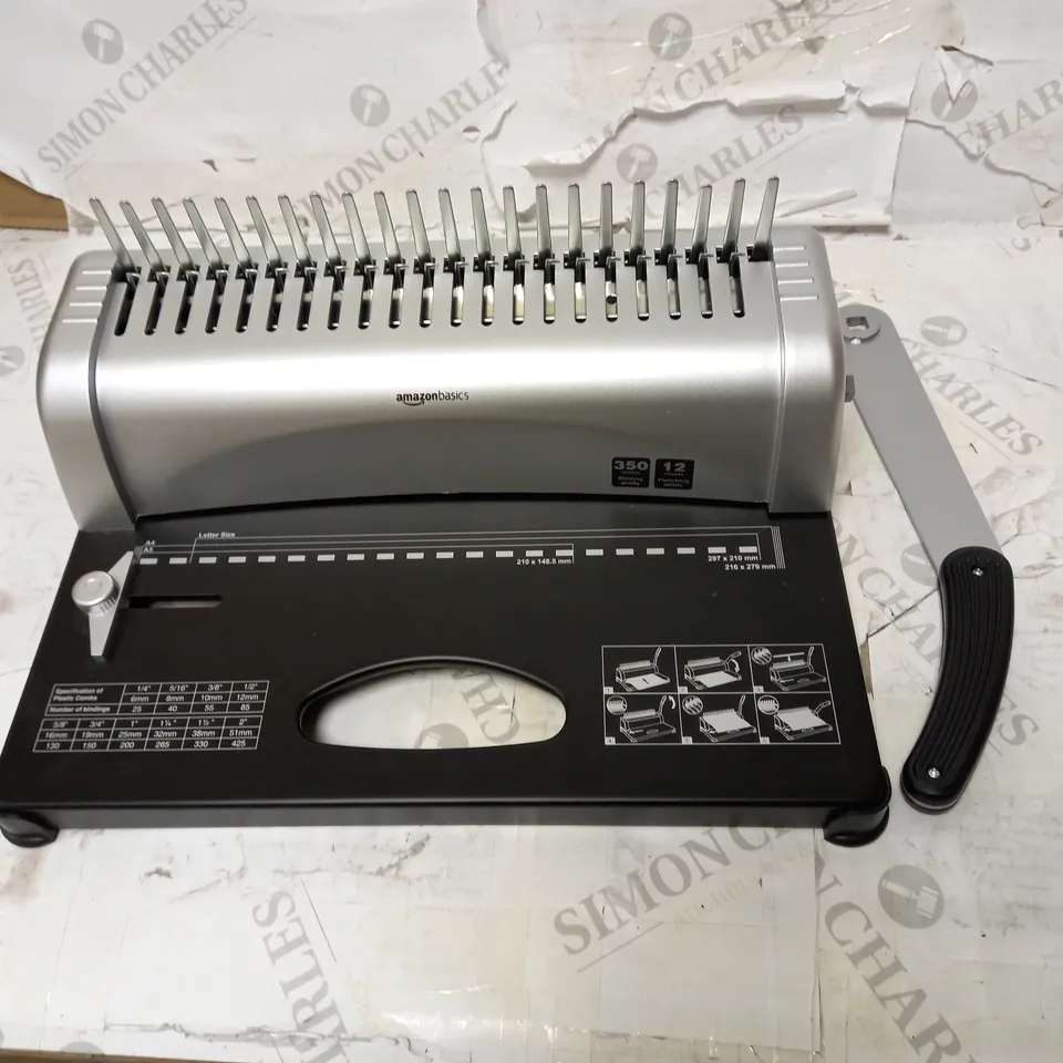 AMAZON BASICS COMB BINDING MACHINE
