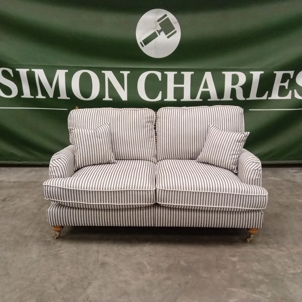 BAY STRIPE 2 SEATER FABRIC SOFA RRP £1099