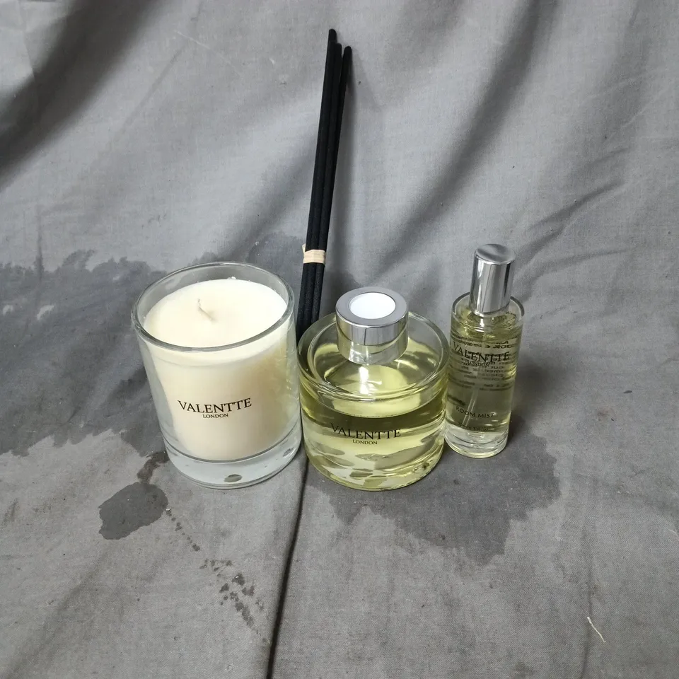 VALETTE LONDON CANDLE, ROOM SPRAY & FRAGRANCE OIL SET