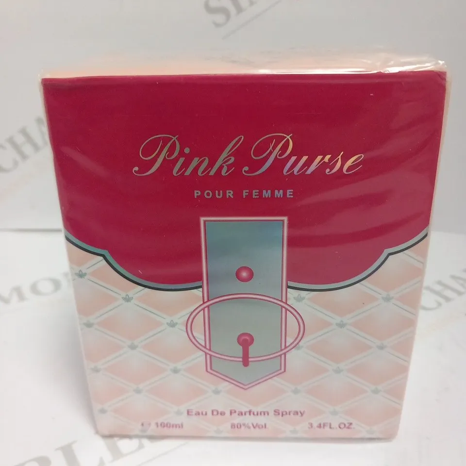 BOXED AND SEALED PINK PURSE POUR FEMME EAU DE PARFUM 100ML