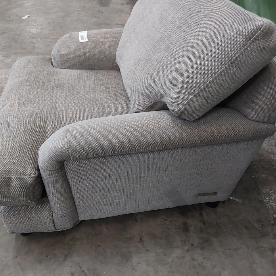 QUALITY BRITISH MADE LOUNGE Co EASY CHAIR GREY FABRIC 
