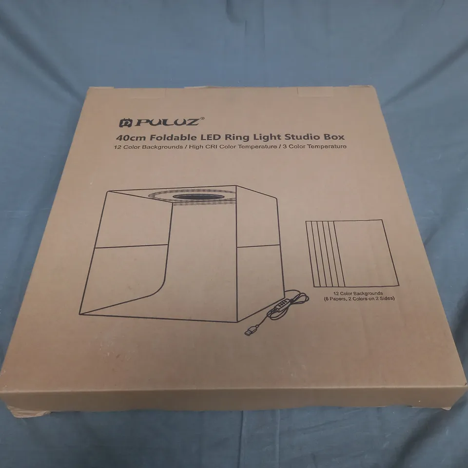 PULUZ 40CM FOLDABLE LED RING LIGHT STUDIO BOX
