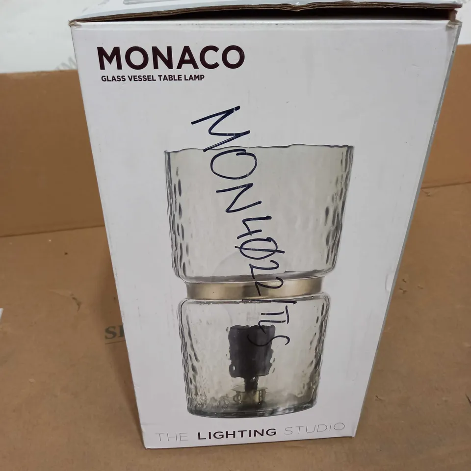 THE LIGHTING STUDIO MONACO GLASS VESSEL TABLE LAMP