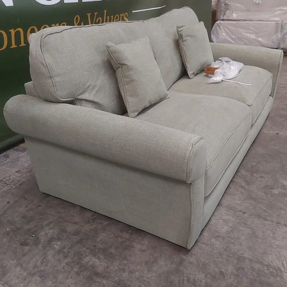 QUALITY DESIGNER WILLIAM 3 SEATER FABRIC UPHOLSTERED SOFA