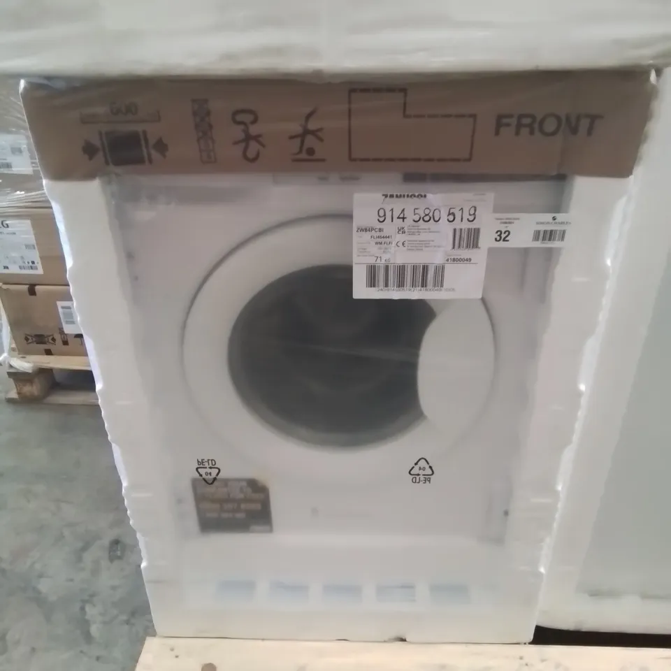 ZANUSI ZW84PCBI INTEGRATED WASHING MACHINE, 8KG LOAD, 1400RPM SPIN, WHITE
