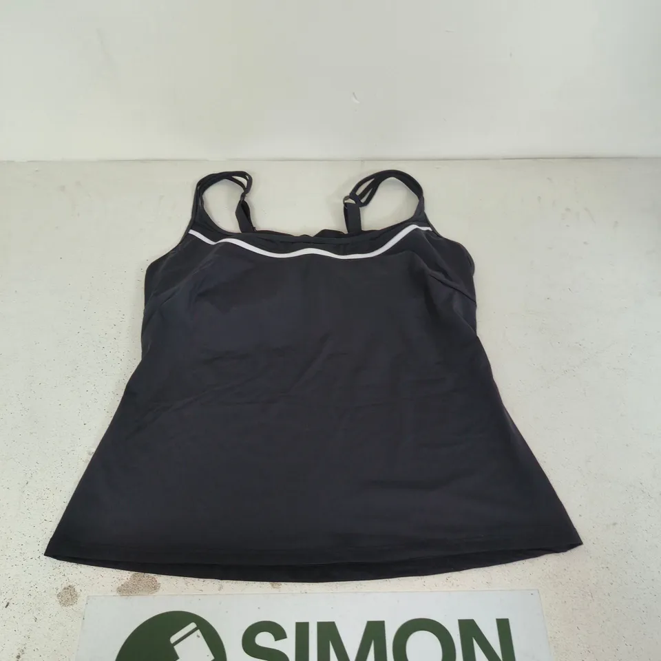 VIVANCE WOMEN'S BLACK TANK TOP WITH WHITE TRIM – UK 14 DD CUP (EU 42)