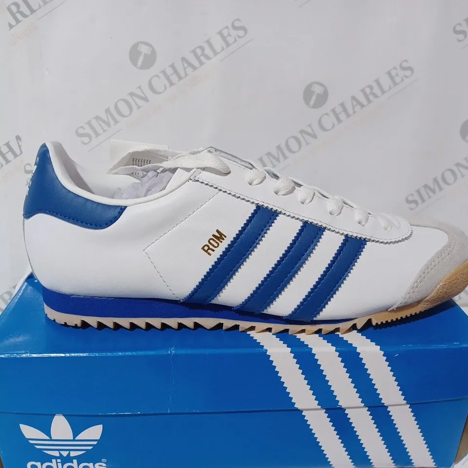 ADIDAS ROM WHITE TRAINERS - UK 10