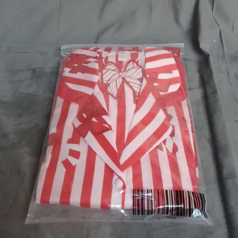 BAGGED PLOUISE CANDY CANE PYJAMA SET IN RED SIZE M