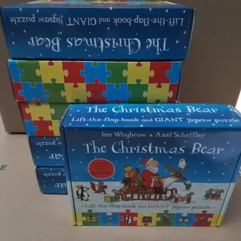 LOT OF 6 BRAND NEW THE CHRISTMAS BEAR BOOK AND JIGSAW SETS