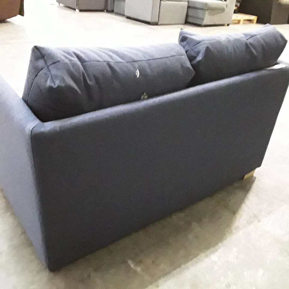 QUALITY DESIGNER MADE TO ORDER SOFA BED - BLUE FABRIC