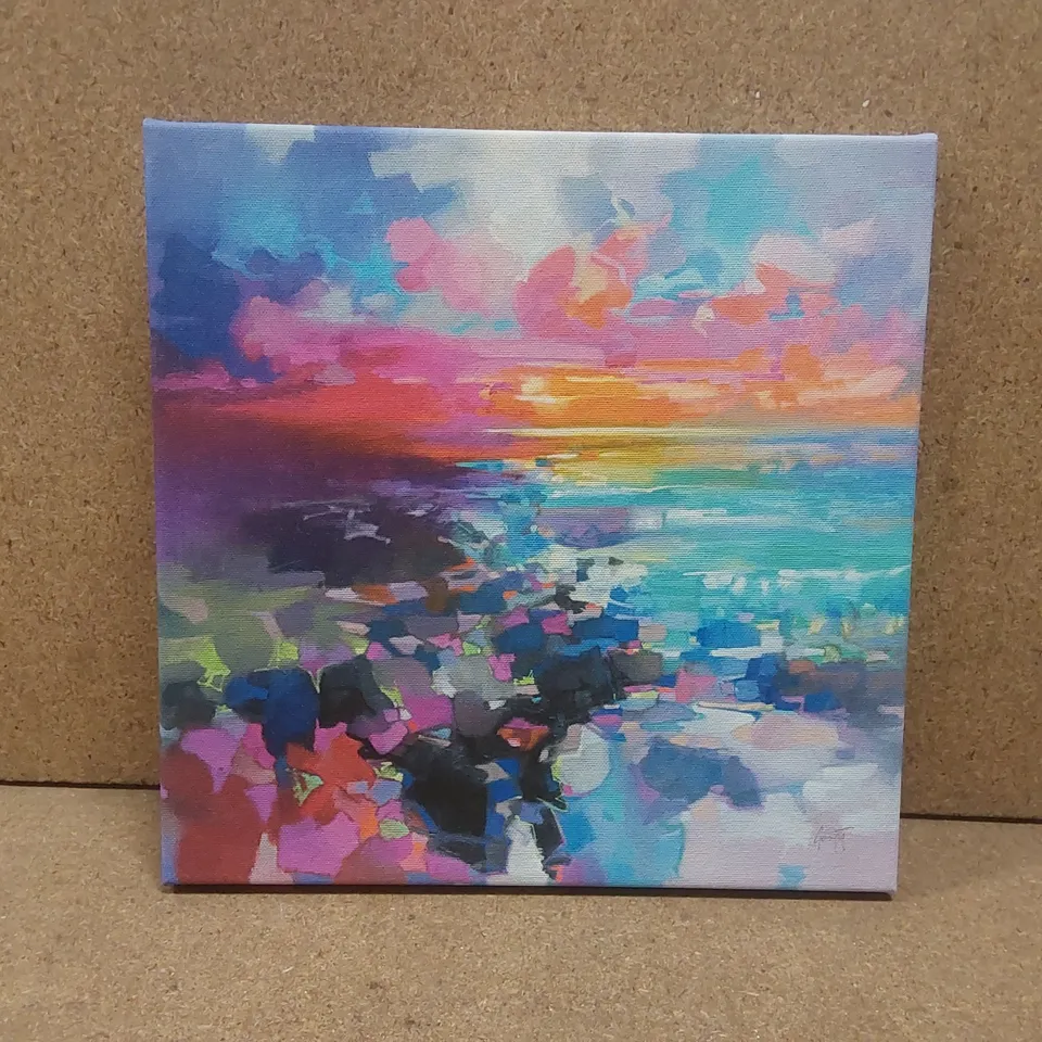 ABSTRACT WRAPPED CANVAS PAINTING 