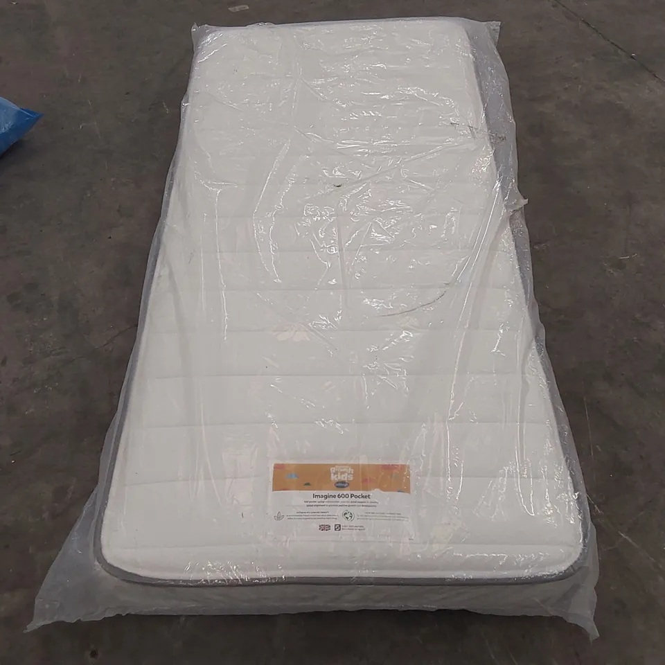 QUALITY BAGGED SILENTNIGHT HEALTHY GROWTH KIDS 90cm SINGLE IMAGINE 600 POCKET MATTRESS 
