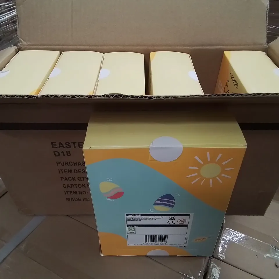 PALLET CONTAINING APPROXIMATELY 68 6-PACK BOXES OF BRAND NEW EASTER EGG AND SPOON GAME SETS