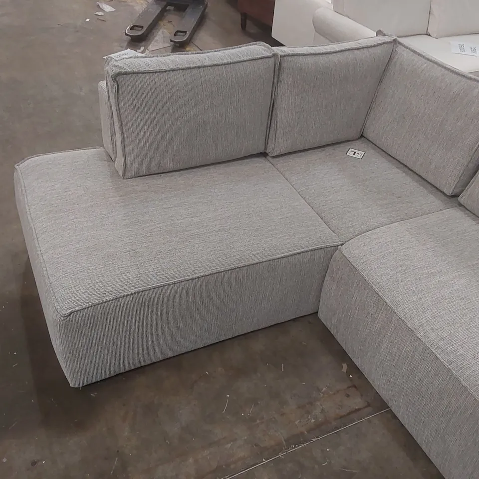 QUALITY DESIGNER BRAVE DAVE 6 SEATER CORNER SOFA BED CHENILLE