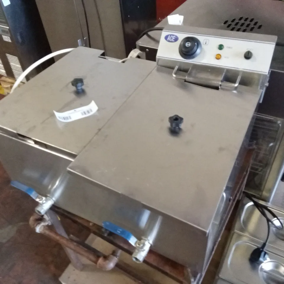 ACE AFD-17SV TWIN TANK ELECTRIC FRYER WITH DRAIN TAP, 17L