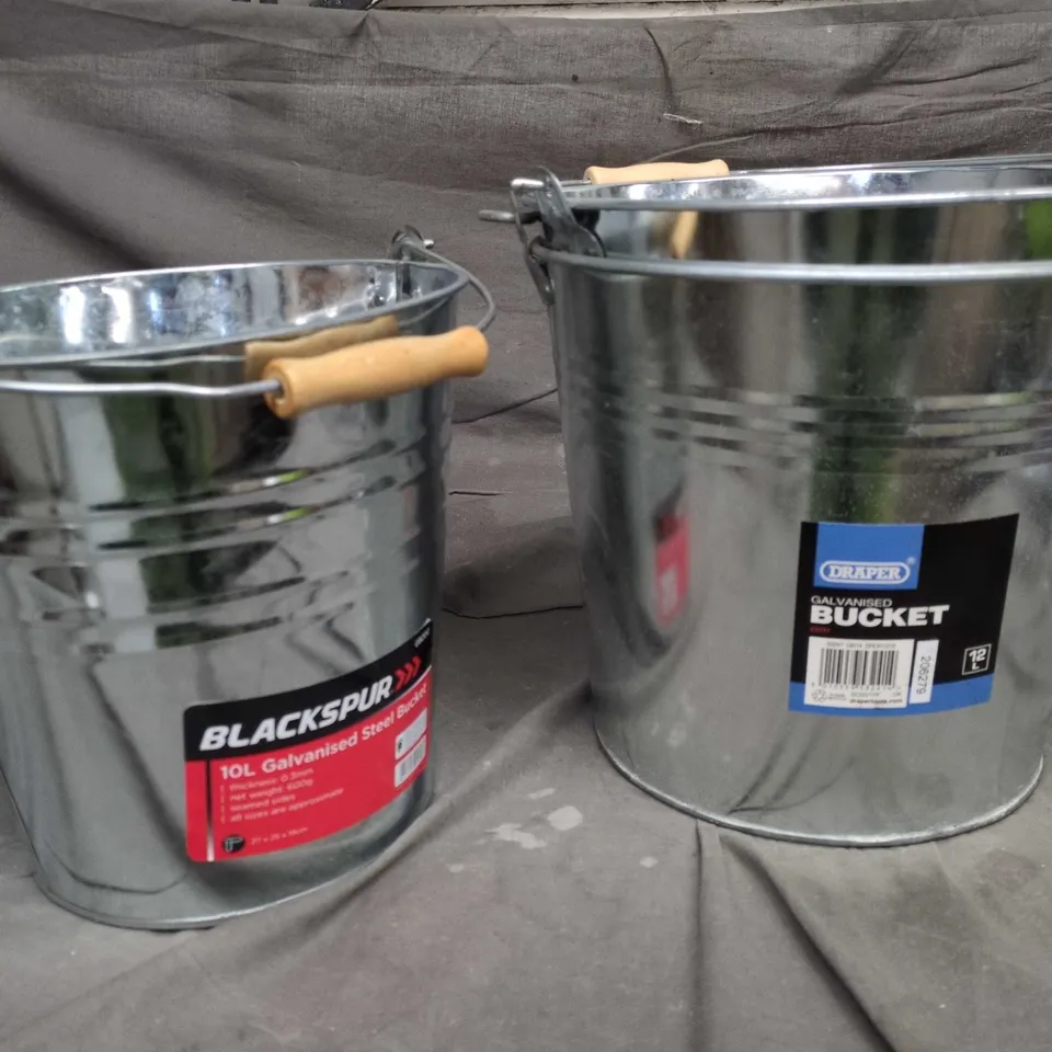 DRAPER GALVANISED BUCKET PAIR