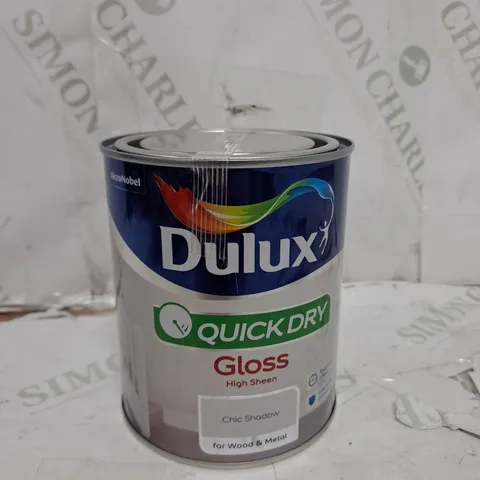 DULUX CHIC SHADOW GLOSS METAL & WOOD PAINT, 750ML - COLLECTION ONLY