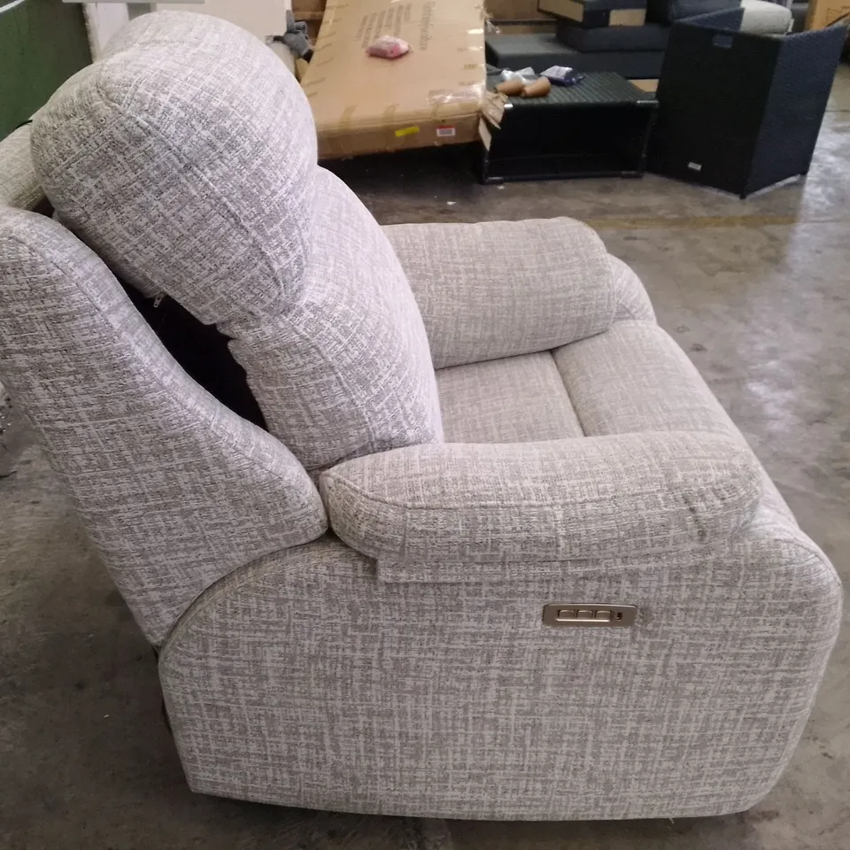 QUALITY DESIGNER G-PLAN KINGSBURY ELECTRIC RECLINER CHAIR - SHORE OATMEAL FABRIC 