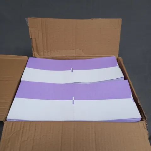BOX OF APPROXIMATELY 2000 TICKETS IN PURPLE AND WHITE
