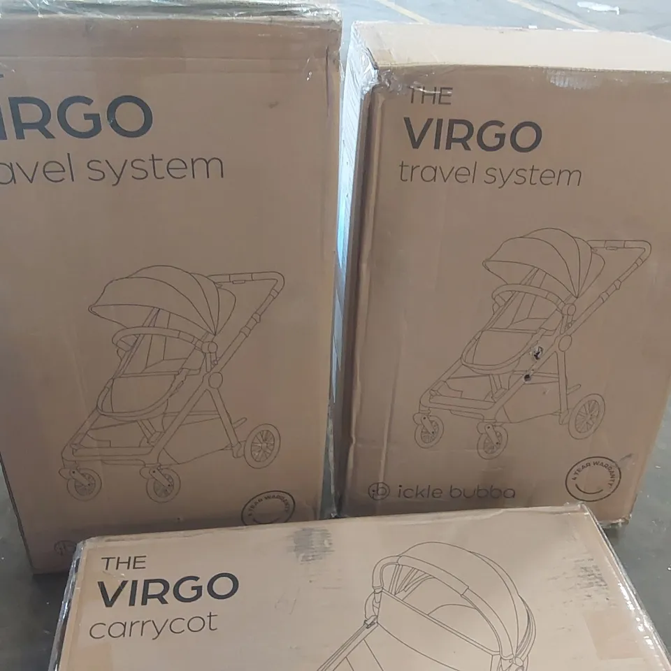 BOXED ICKLE BUBBA VIRGO TRAVEL SYSTEM - BLACK (3 BOXES)