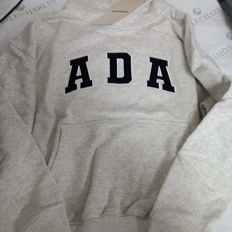 ADANOLA ADA OVERSIZED HOODIE IN LIGHT GREY - XS