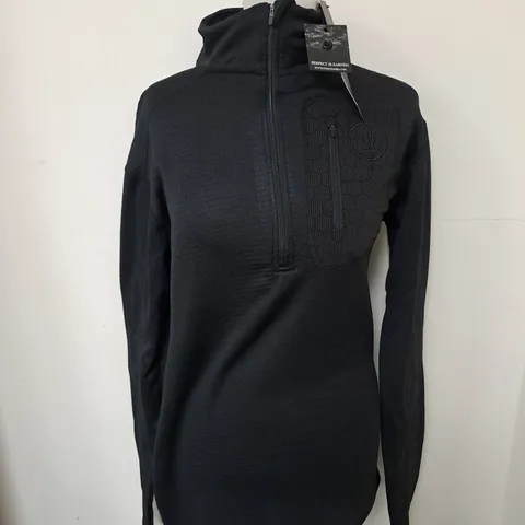 THRUDARK ZIP FLEECE IN BLACK SIZE MEDIUM