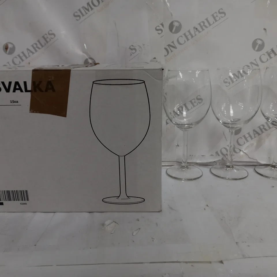 BOXED IKEA SET OF 5 SVALKA WINE GLASSES