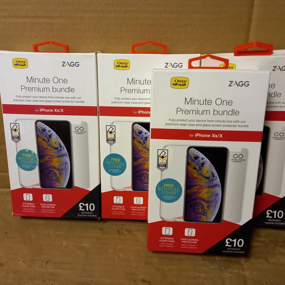 LOT OF 4 MINUTE ONE PREMIUM BUNDLES FOR IPHONE XS/X