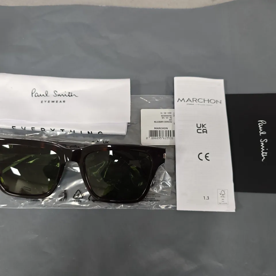 PAUL SMITH EYEWEAR SUNGLASSES – TORTOISESHELL FRAME, GREEN LENSES