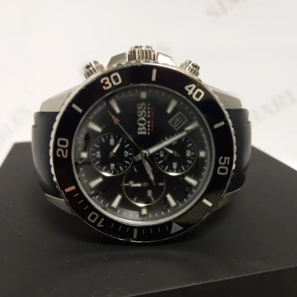 HUGO BOSS ADMIRAL BLACK CHRONOGRAPH WATCH RRP £211