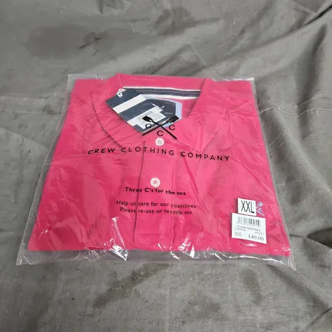 BAGGED CREW CLOTHING COMPANY CLASSIC PIQUE POLO IN CHERRIES SIZE XXL