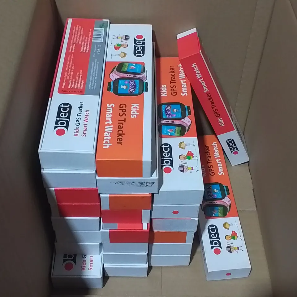 LOT OF 24 BOXED OBJECT KIDS GO'S TRACKER SMART WATCHES