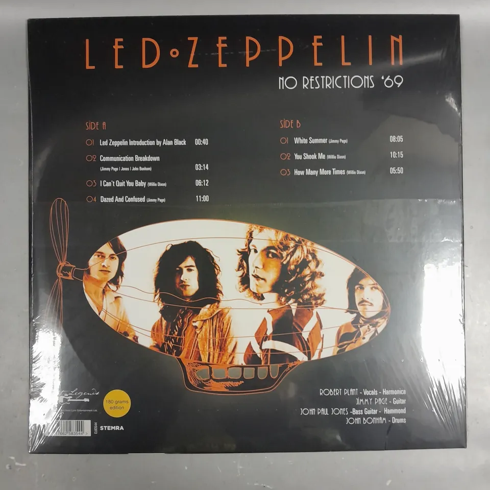 SEALED LED ZEPPELIN NO RESTRICTIONS '69 VINYL 