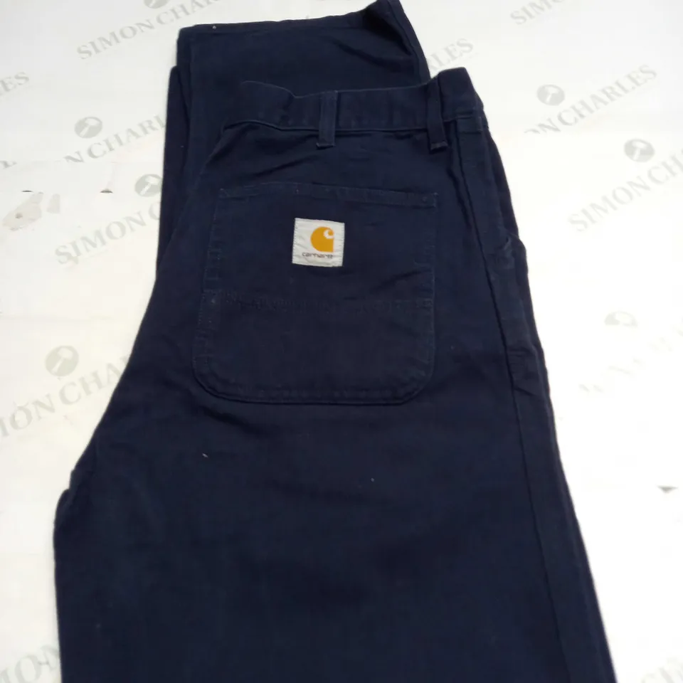 MENS NAVY CARHARTT WIDE LEG JEANS SIZE 32 X 32