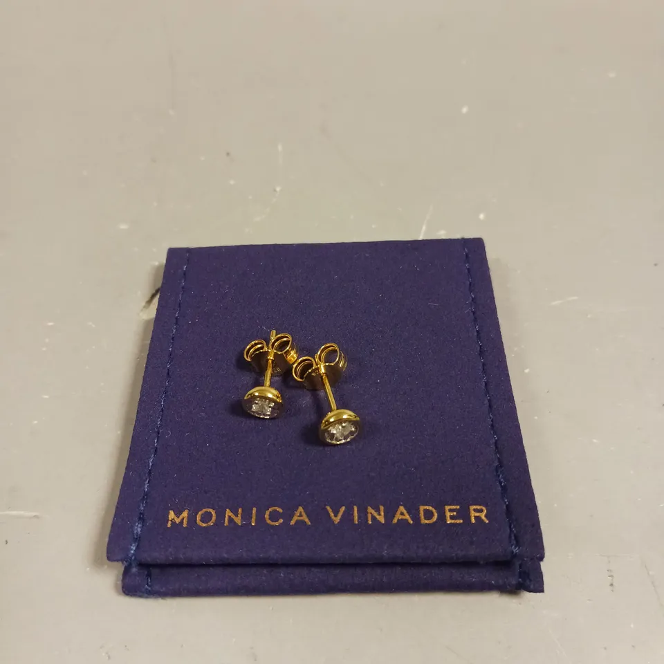 MONICA VINADER GOLD STUD EARRINGS 