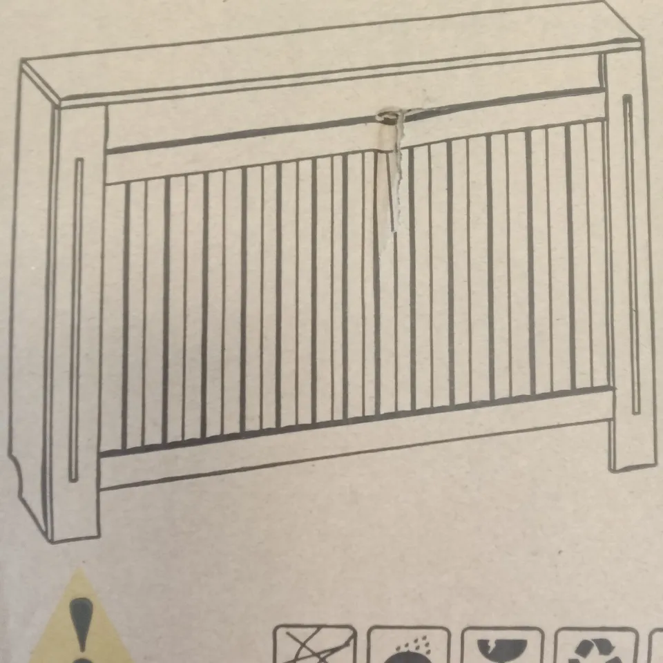 BOXED BEACSFIELD ARLINGTON RADIATOR COVER 111 X 19 X 83.3CM - WHITE/OAK 