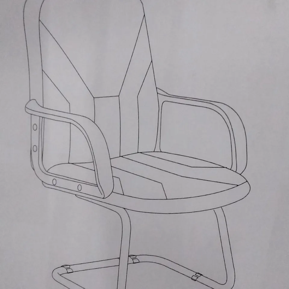 BOXED GRAND SLAM LEATHER VISITOR CHAIR IN BLACK 
