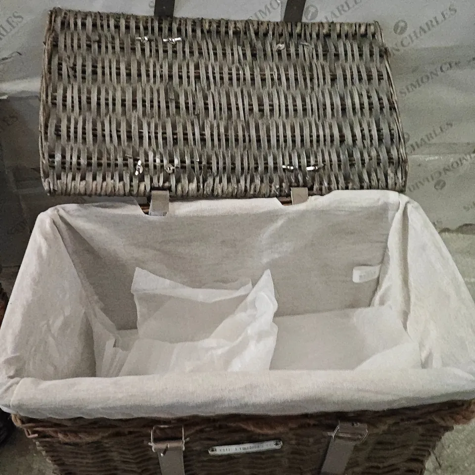 PAIR OF LIVING CO WICKER HAMPER BASKETS
