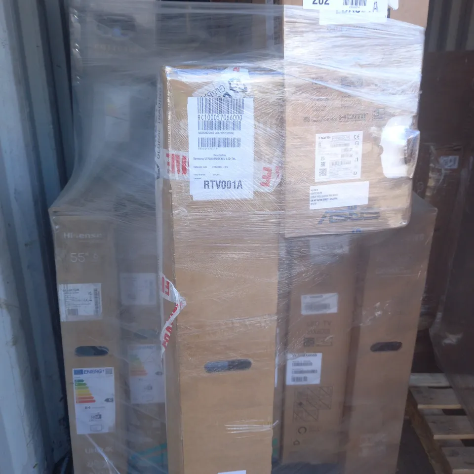 PALLET OF APPROXIMATLY 10 ASSORTED TELEVISIONS & MONITORS - COLLECTION ONLY