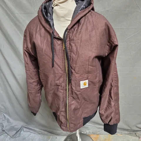CARHARTT PADDED JACKET IN DARK BROWN SIZE L