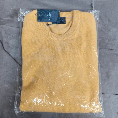 BAGGED HACKET LAMBSWOOL CREW IN LEMON YELLOW - LARGE