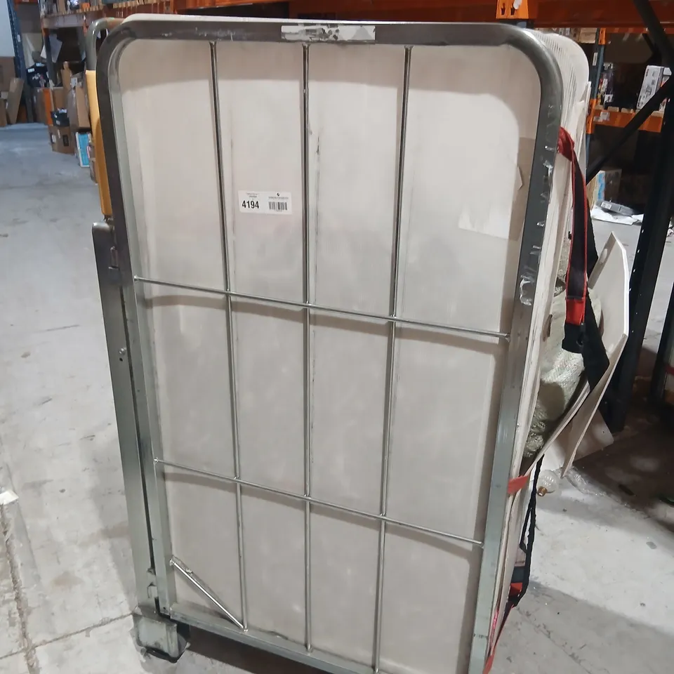 CAGE OF ASSORTED PRODUCTS TO INCLUDE; SOFA COVERS, HAIR NETS AND TEXTILES